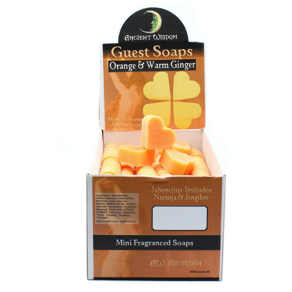 100x Heart Guest Soap - Orange & Warm Ginger