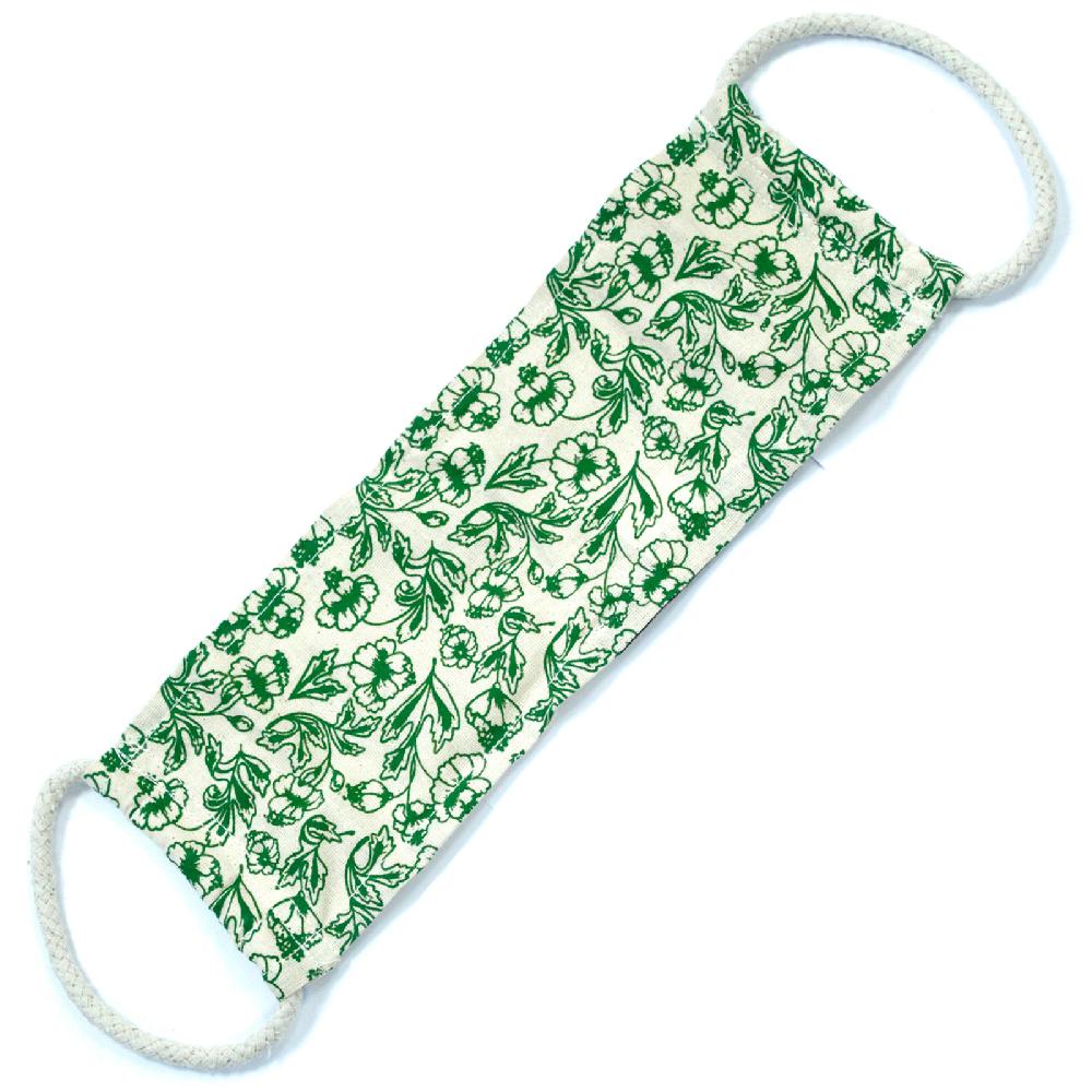 10x Empty Cotton Wheat Bags with Rope Handles - Floral Patterns