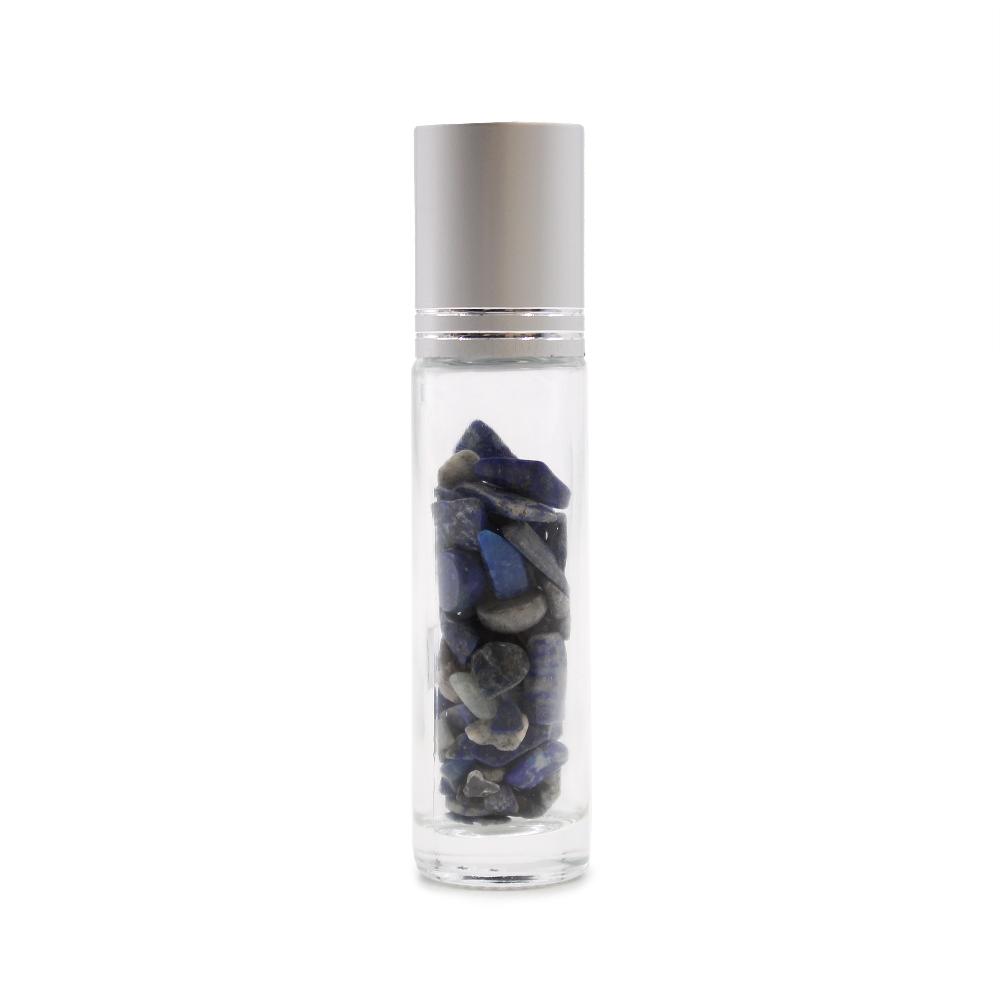 10x Gemstone Essential Oil Roller Bottle - Sodalite - Silver Cap