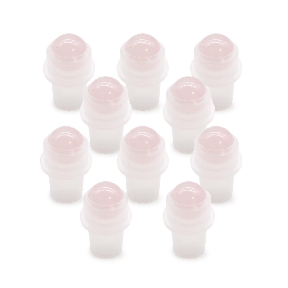 10x Gemstone Roller Tip for Bottle - Rose Quartz