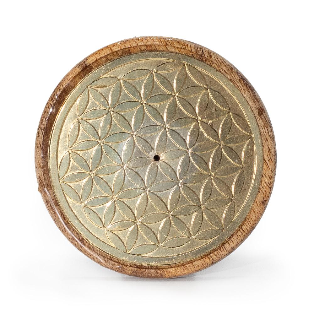 10x Gold on Mango Wood - Flower of Life