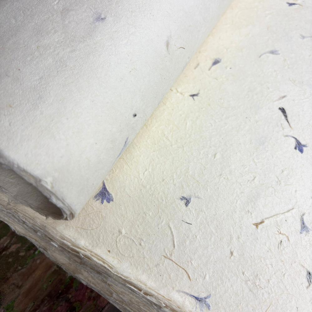 10x Lokta Craft / Wrapping Paper (510x76cm) - Cornflower