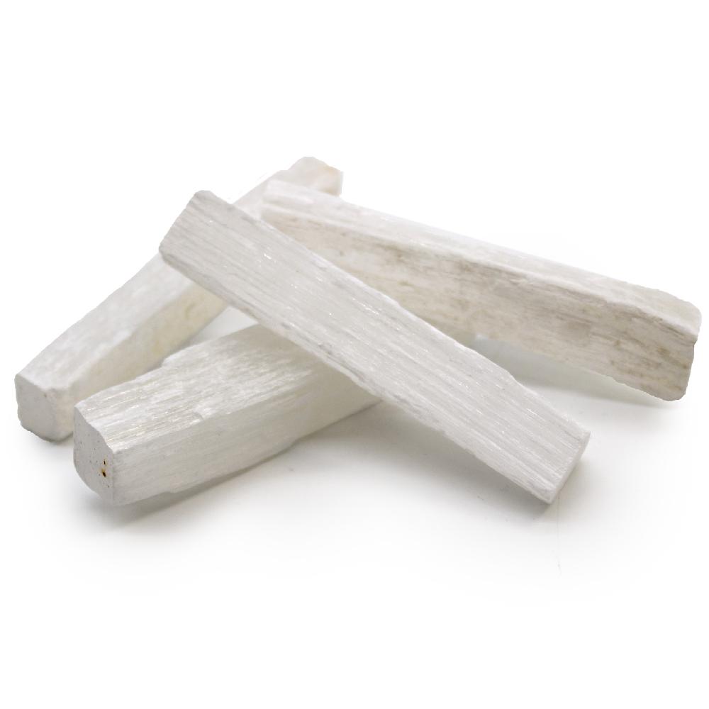 10x Selenite Stick Raw Crystal - Natural Stone 10 cm (4 Inch)