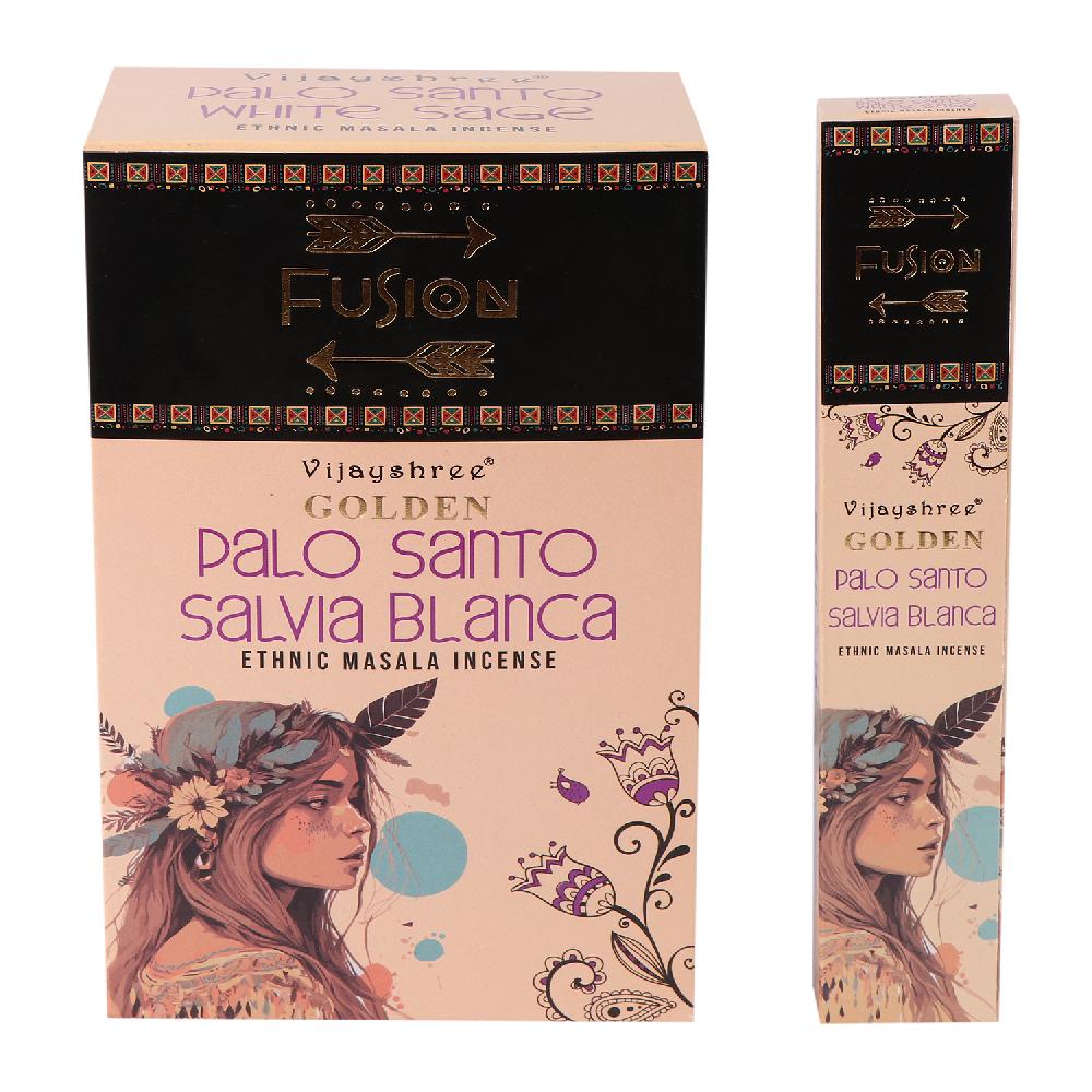 12x 15g Golden Fusion Incense Sticks - Palo Santo and White Sage