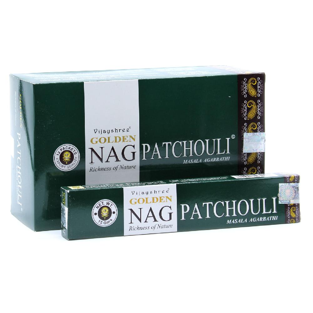 12x 15g Golden Nag - Patchouli Incense