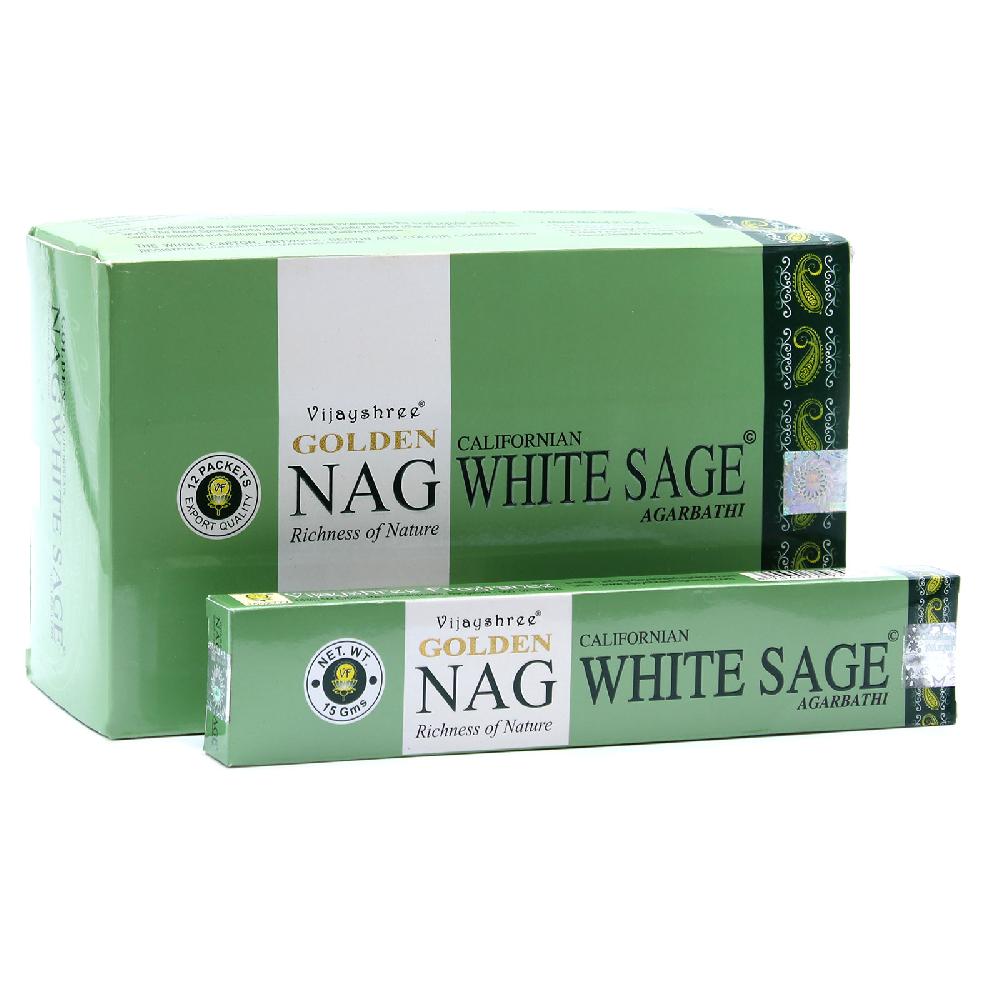 12x 15g Golden Nag - White Sage Incense