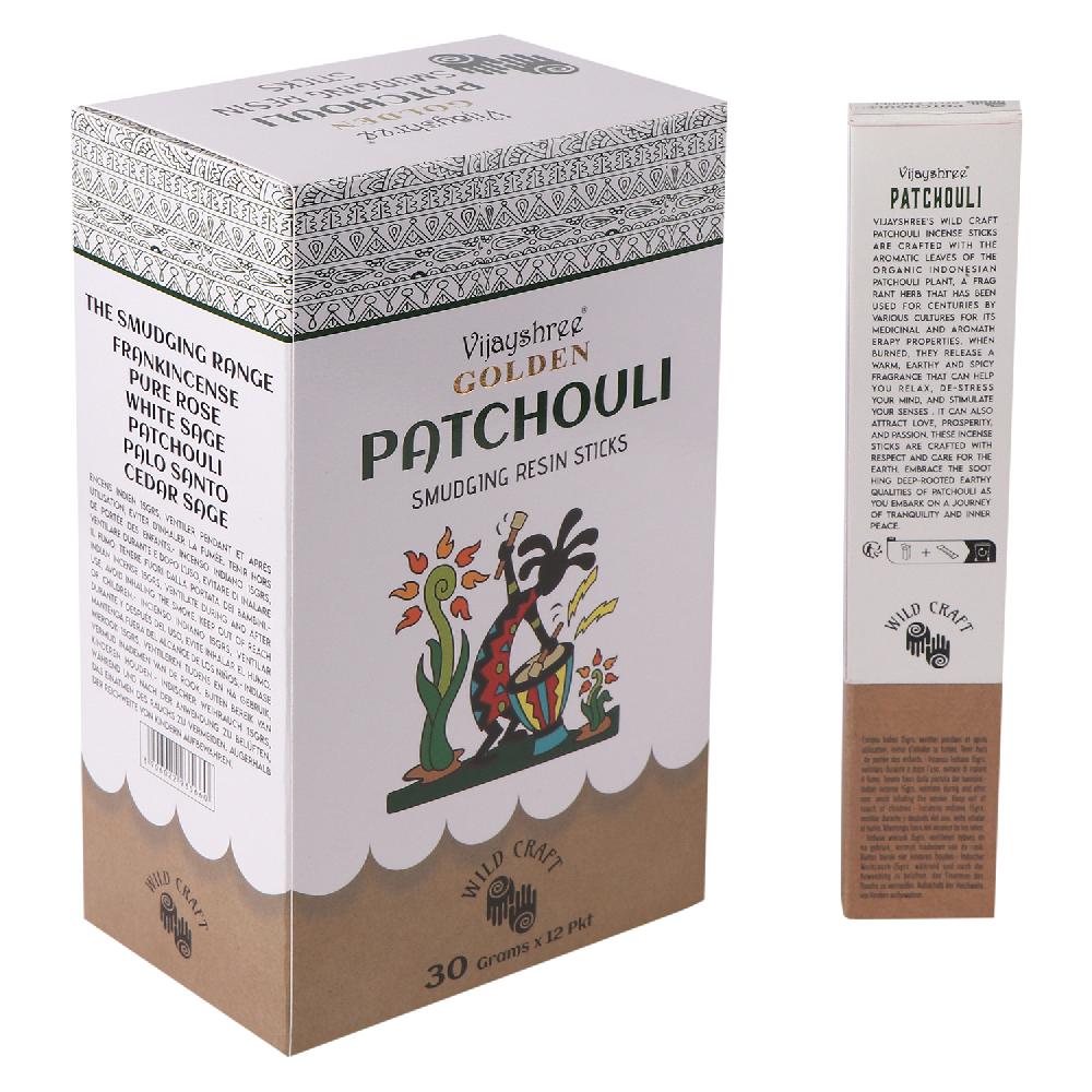 12x 30g Golden Patchouli Smudging Resin Sticks
