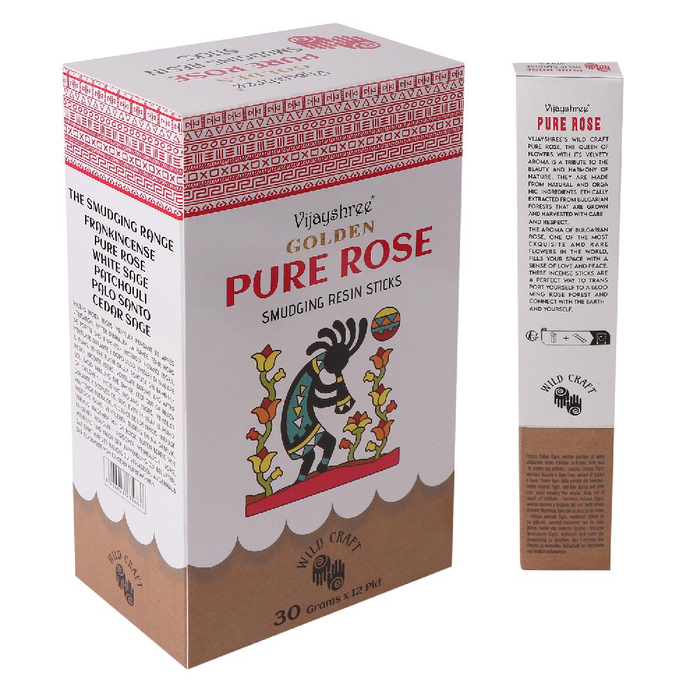 12x 30g Golden Pure Rose Smudging Resin Sticks