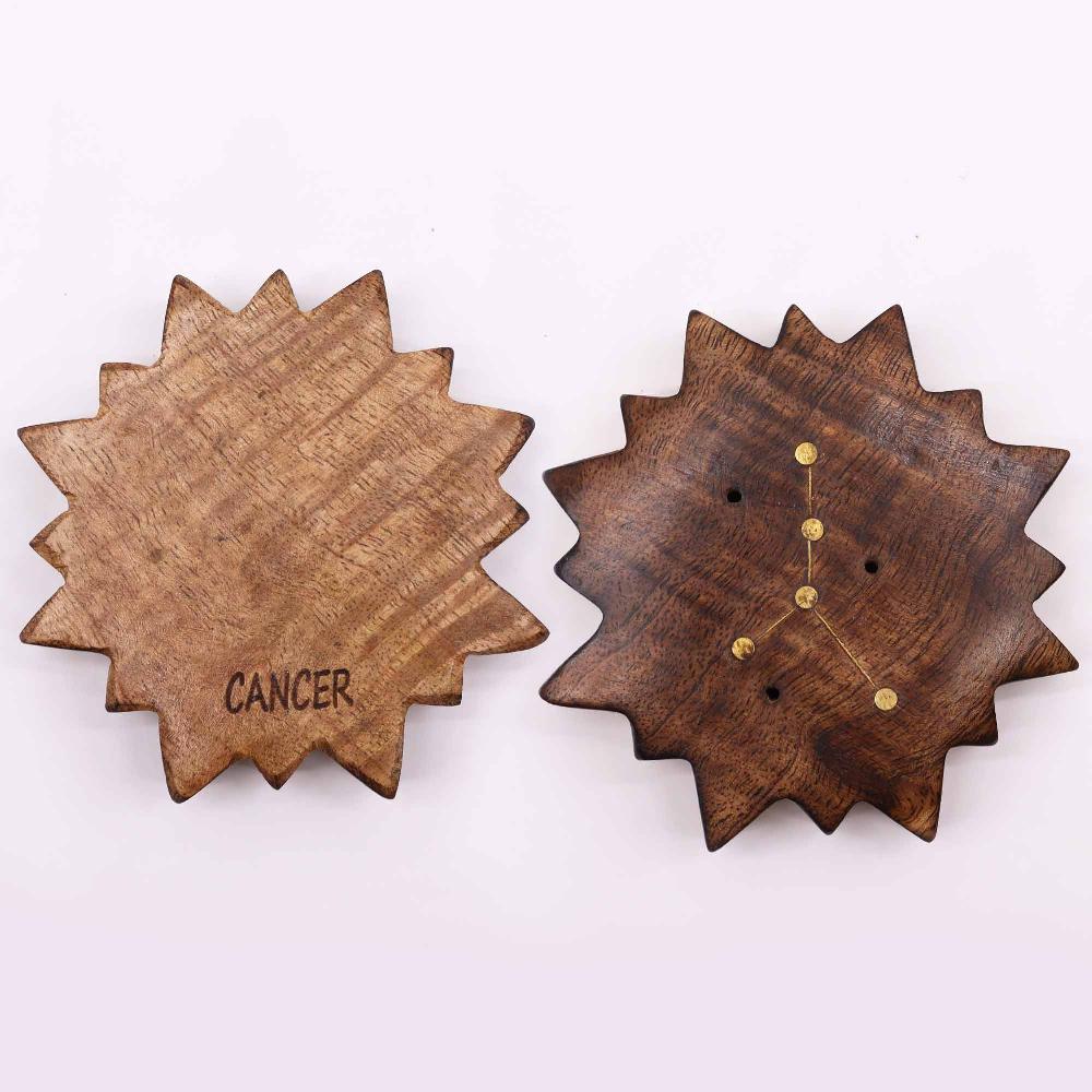 12x Engraved And Brass Zodiac Sign Incense Burners - Sun