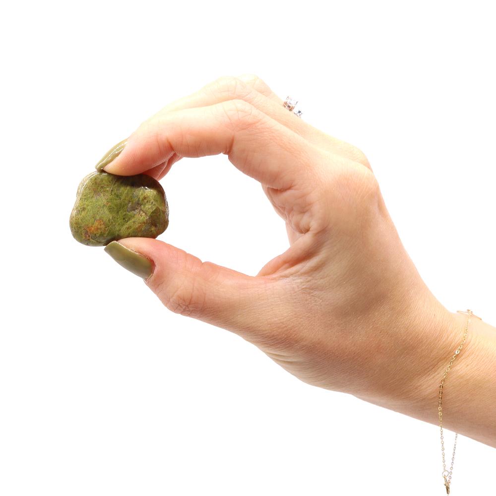 12x Medium African Tumble Stone - Epidote