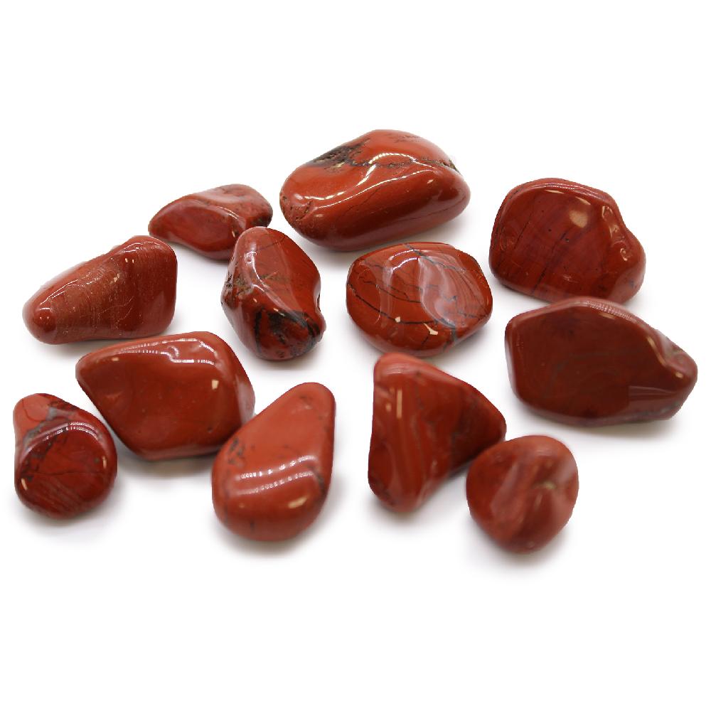 12x Medium African Tumble Stone - Jasper - Red
