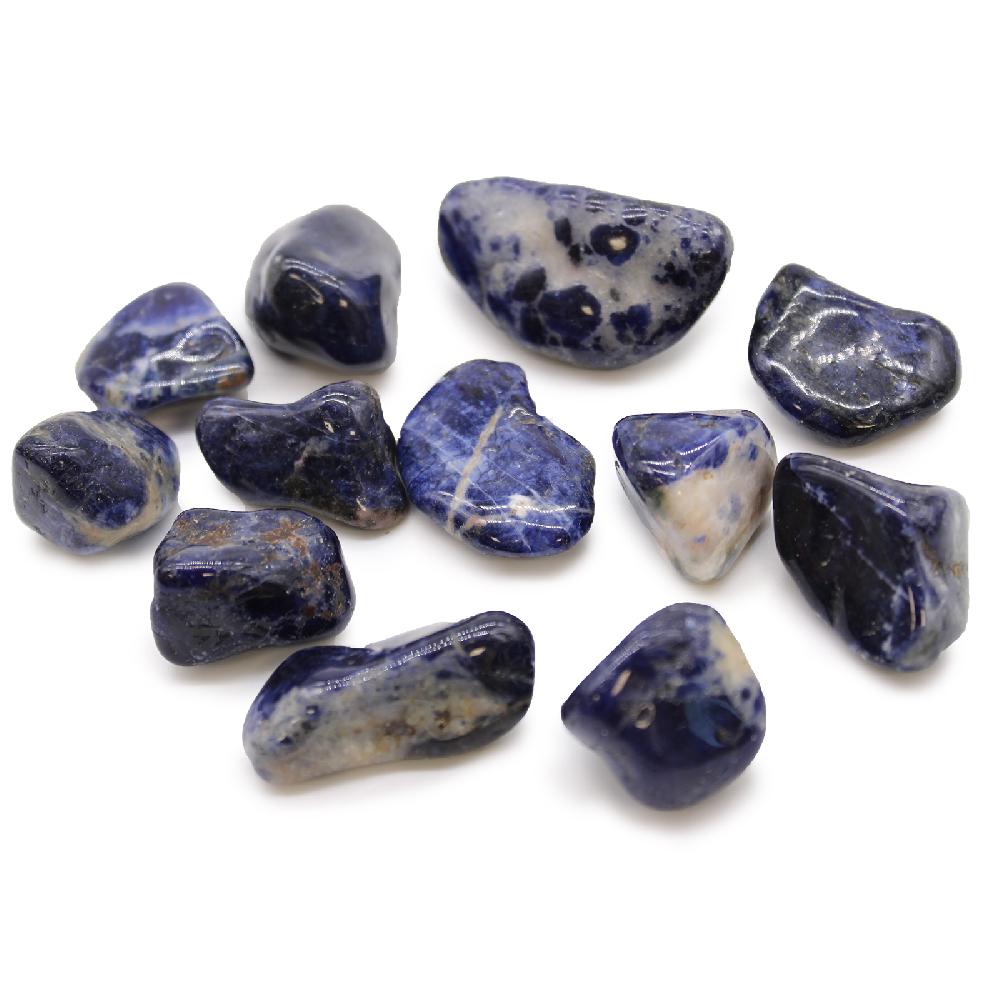 12x Medium African Tumble Stone - Sodalite - Pure Blue