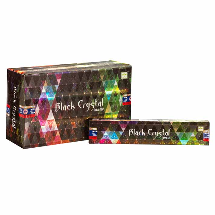 12x Satya Black Crystal Incense - 15gram