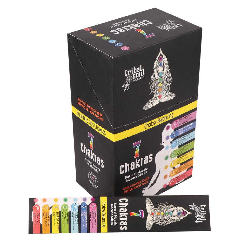 12x Tribal Soul Incense Sticks - 7 Chakras with Message Card