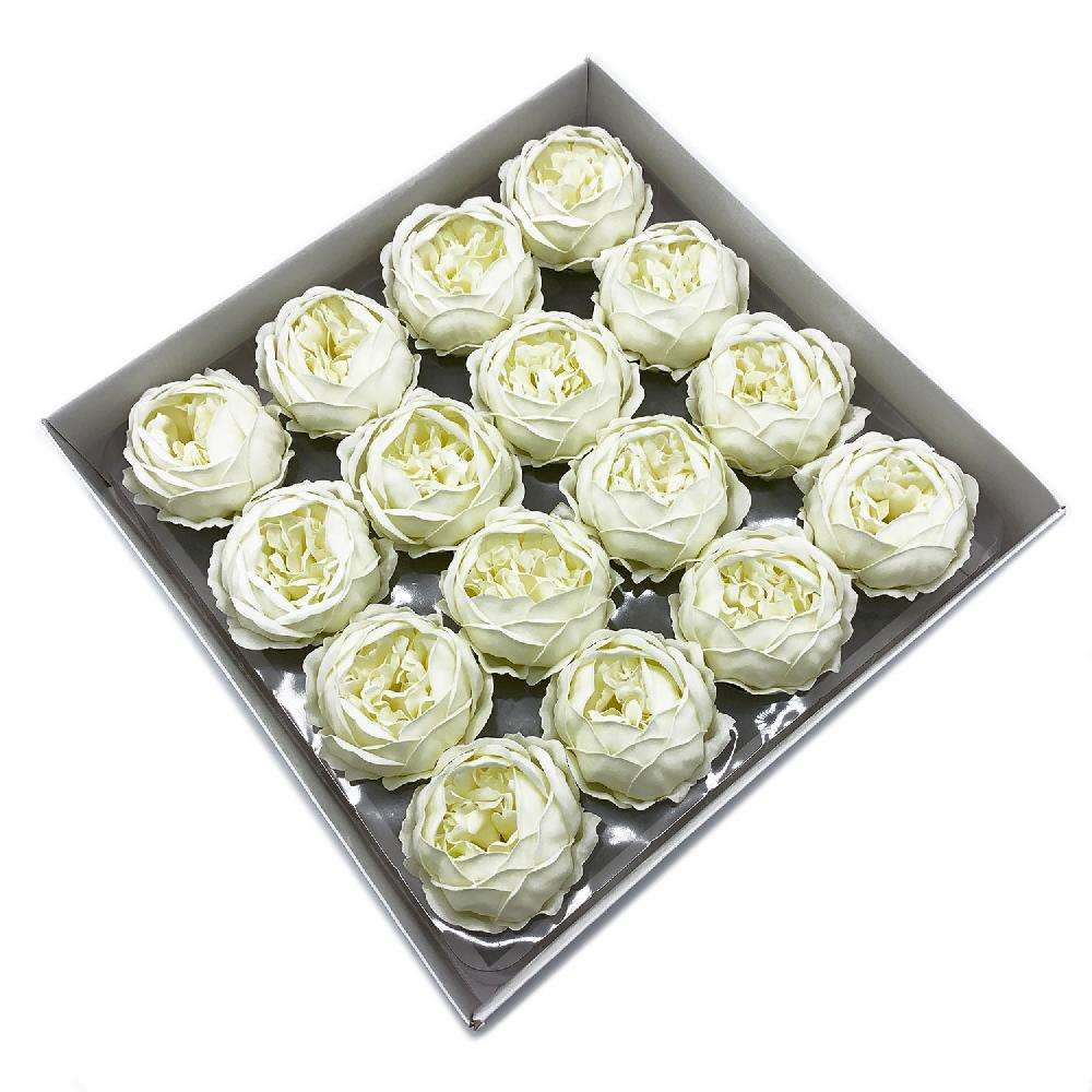 16x Craft Soap Flower - Ext Large Peony - Ivory