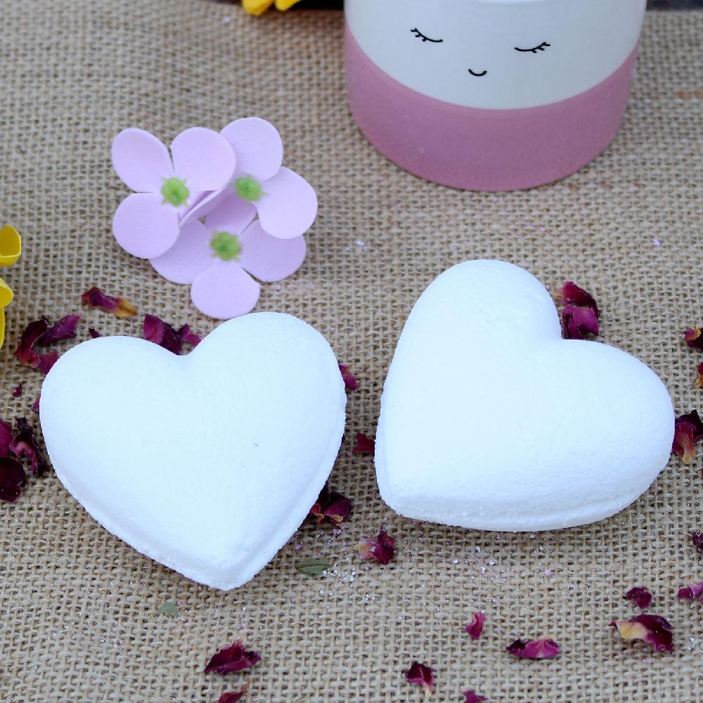 16x Love Heart Bath Bomb 70g - Coconut