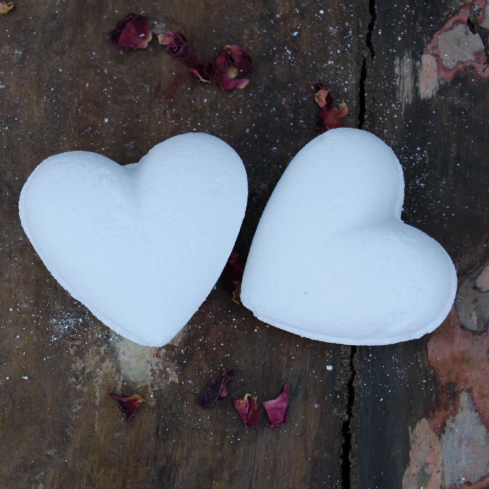 16x Love Heart Bath Bomb 70g - Coconut