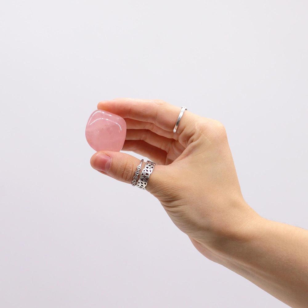 18x Pack Of 18 XL Tumble Stones - Rose Quartz