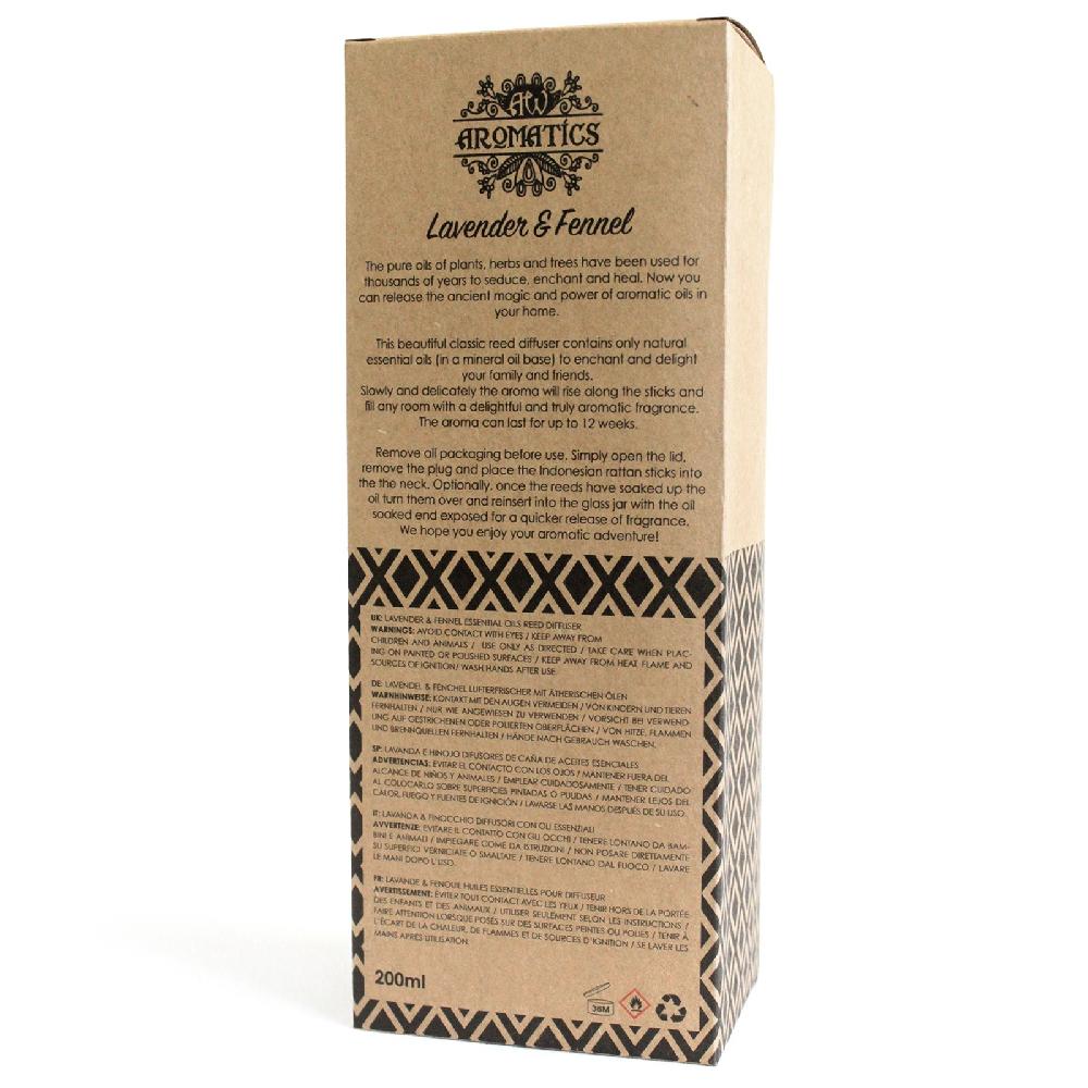 200ml Lavender & Fennel Essential Oil Reed Diffuser
