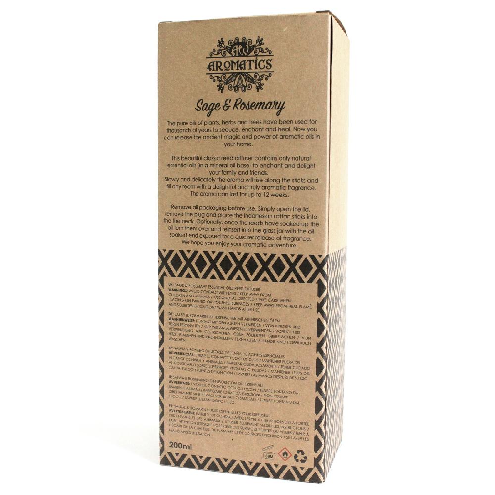 200ml Sage & Rosemary Essential Oil Reed Diffuser