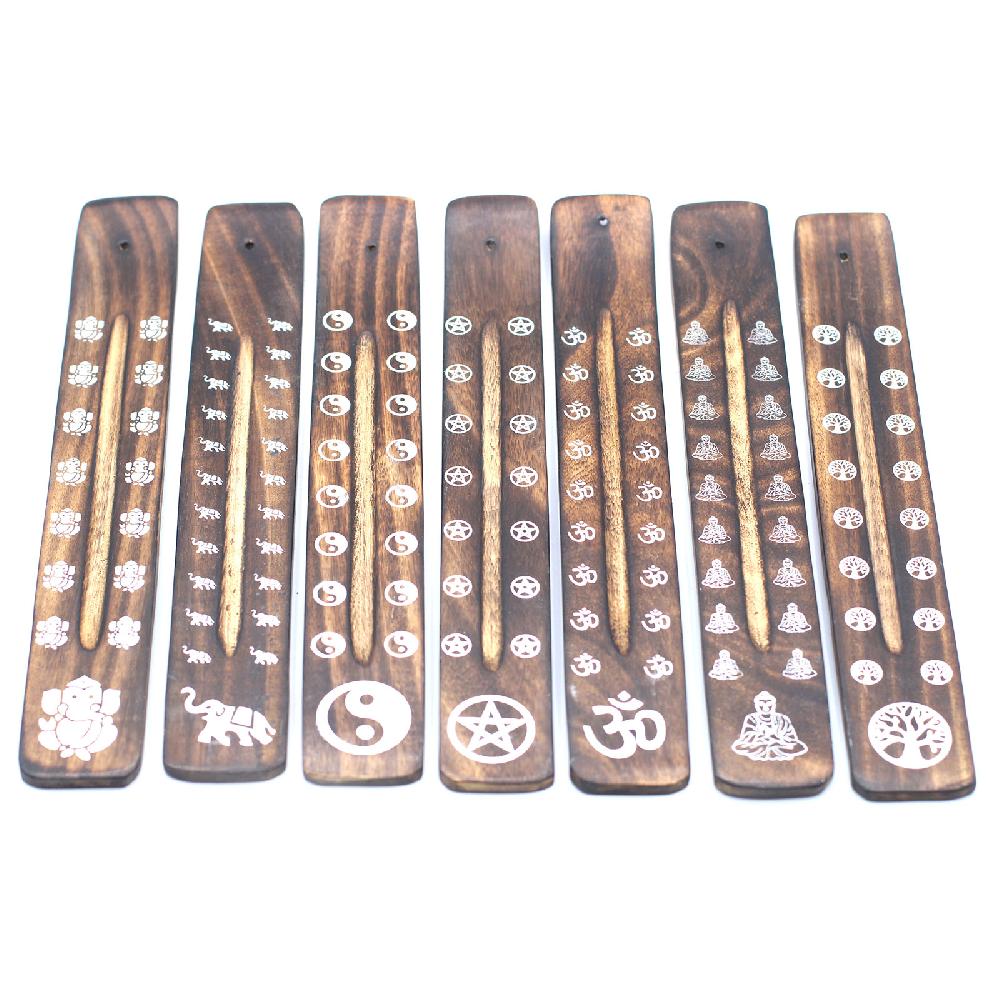 20x Carved Mango Wood Ashcatcher With Burnt Finish