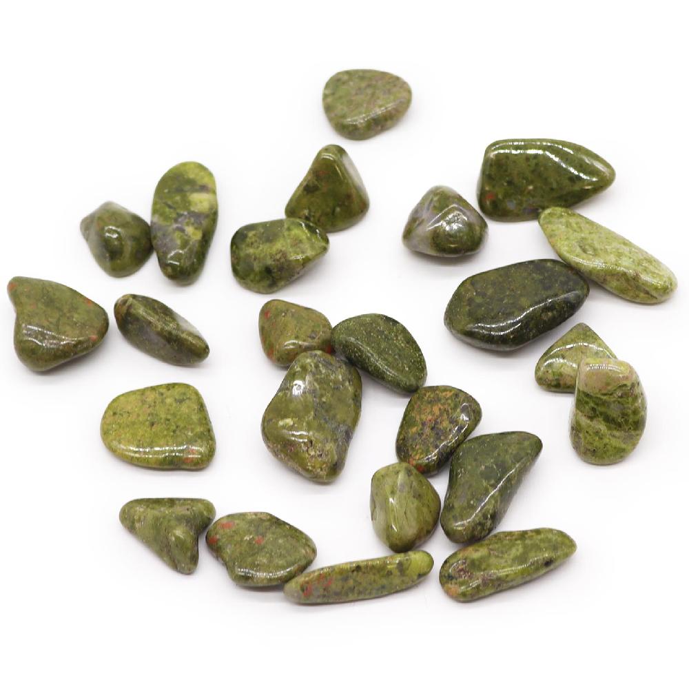 24x African Gemstone Epidote - Size 5 - 16mm (KG)