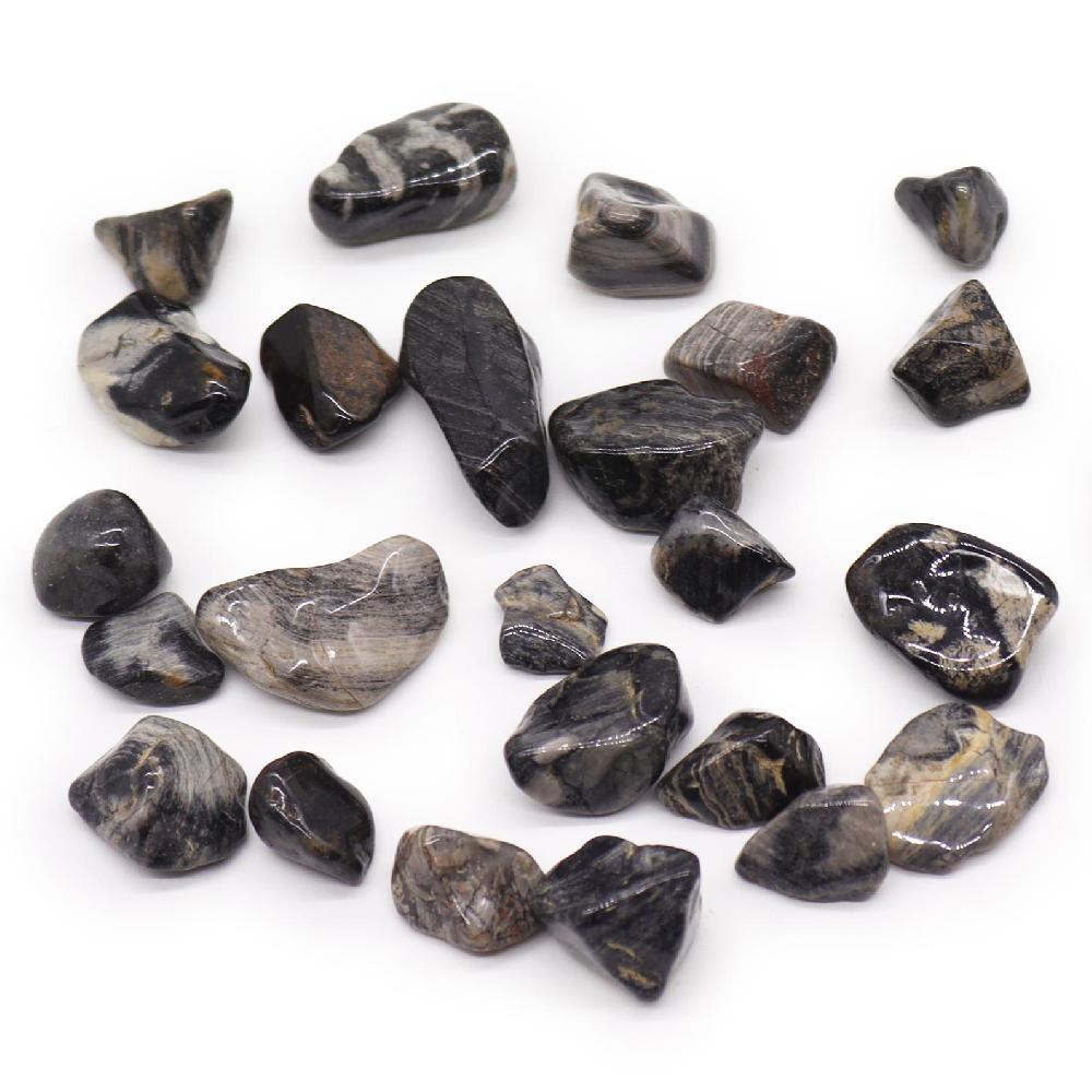 24x African Gemstone Jasper Silver Leaf - Size 5 - 16mm (KG)