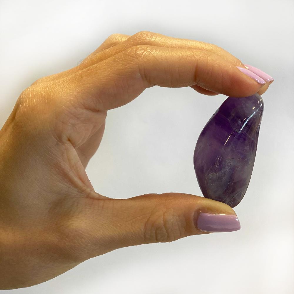 24x L Tumble Stone - Amethyst Banded Band A
