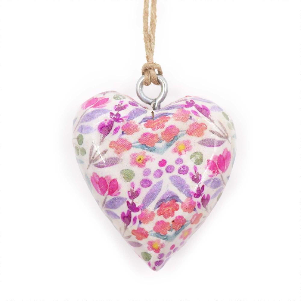 24x Lrg Decor Wood Hearts - Pretty Floral (24)