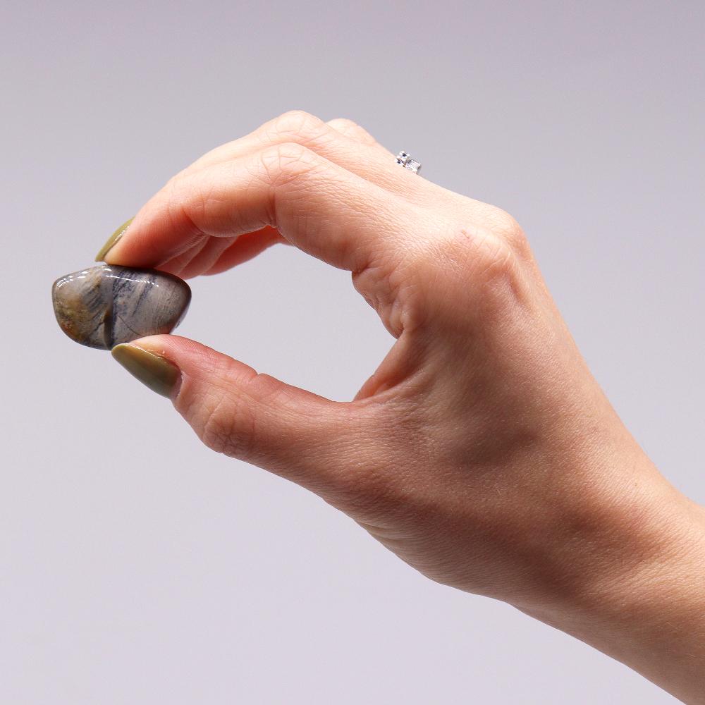 24x M Tumble Stone - Jasper - Silverleaf