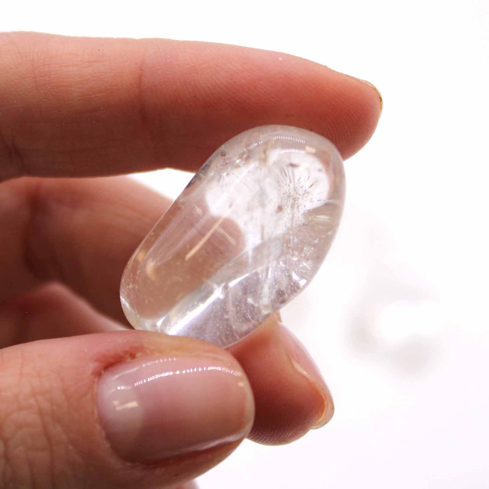 24x M Tumble Stone - Rock Crystal- Ice Quartz