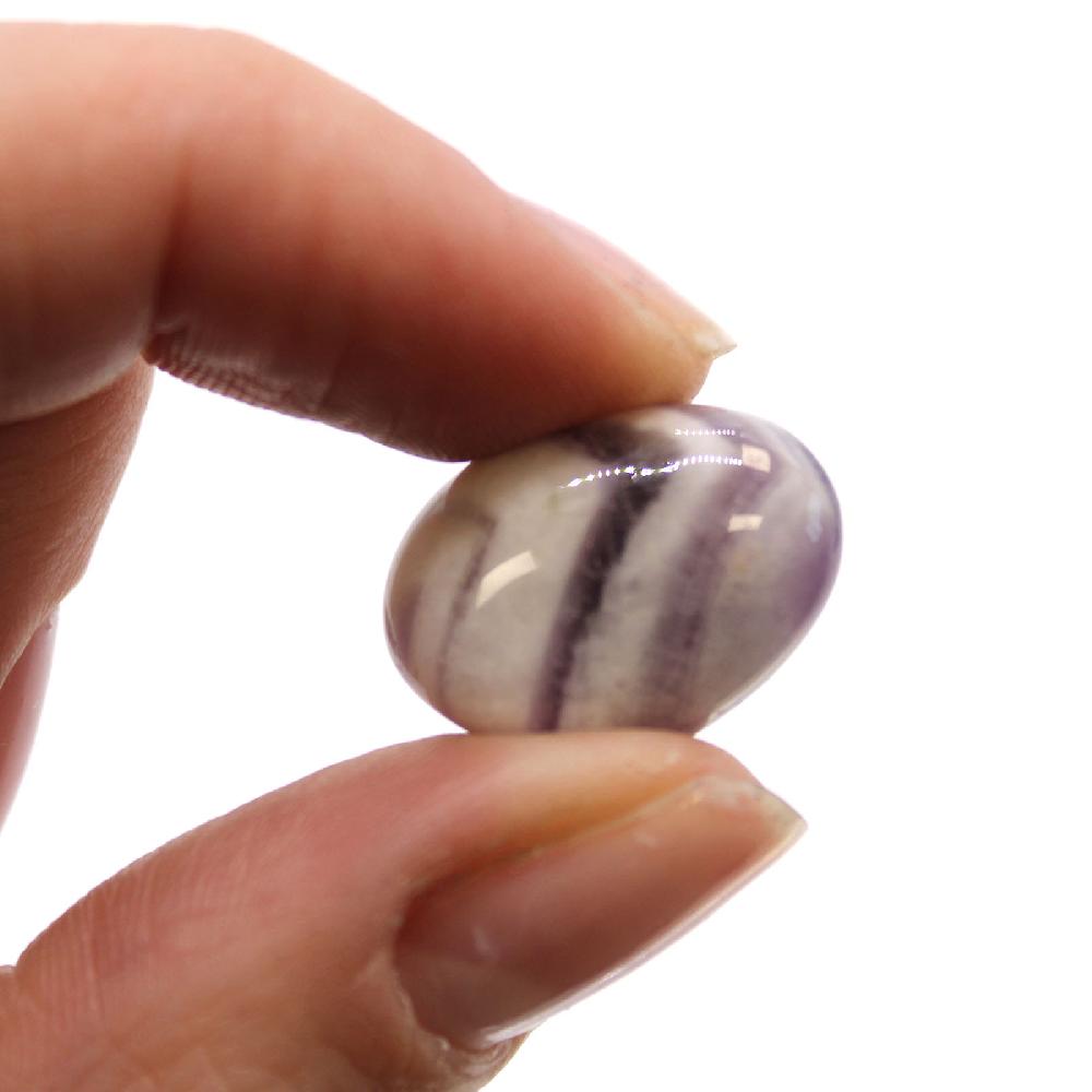 24x Small African Tumble Stone - Amethyst - Chevron