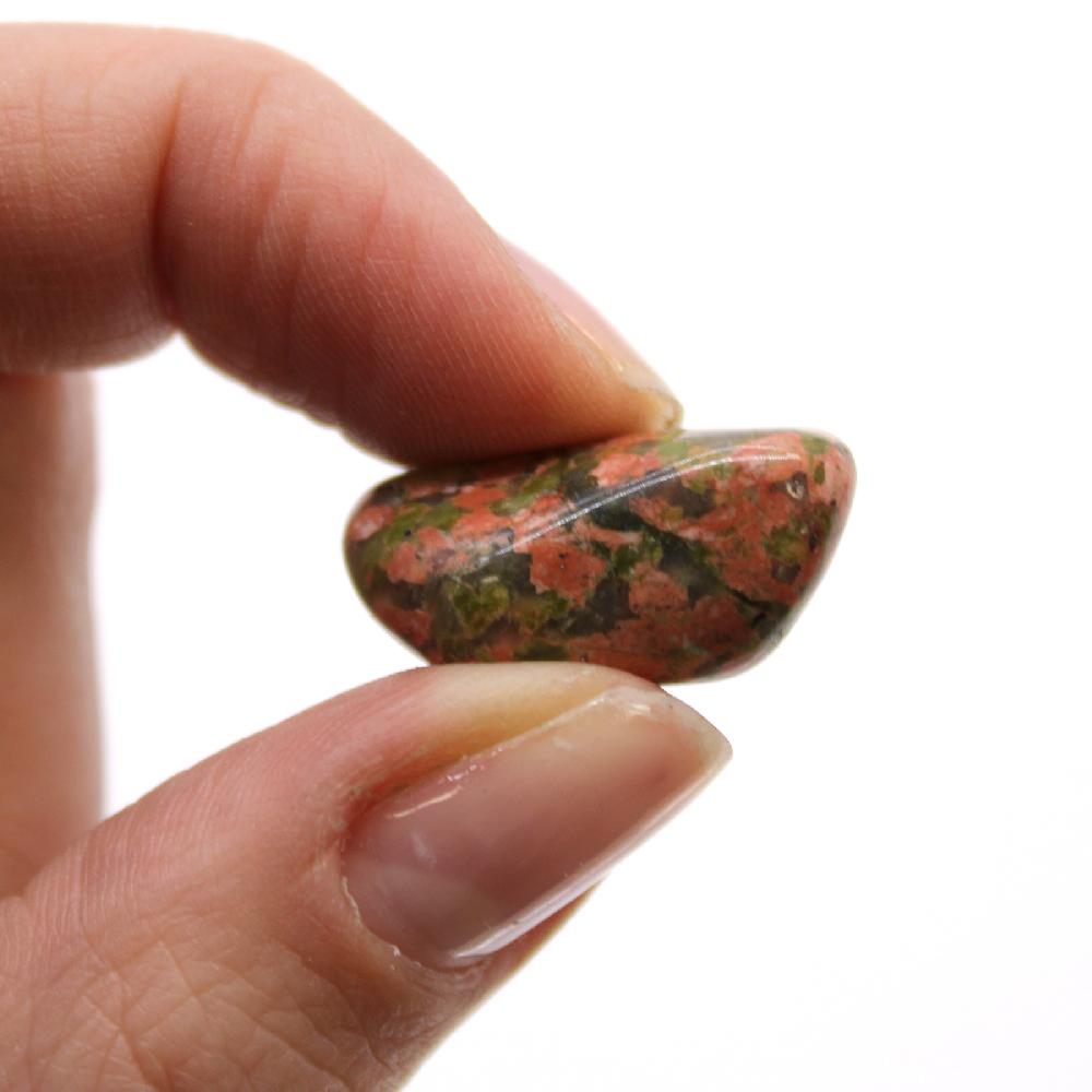 24x Small African Tumble Stone - Unakite