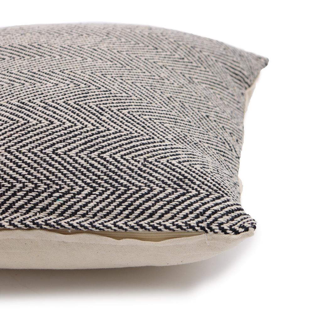 2x Classic Cushion Cover - Herringbone Fine Grey - 40x40cm