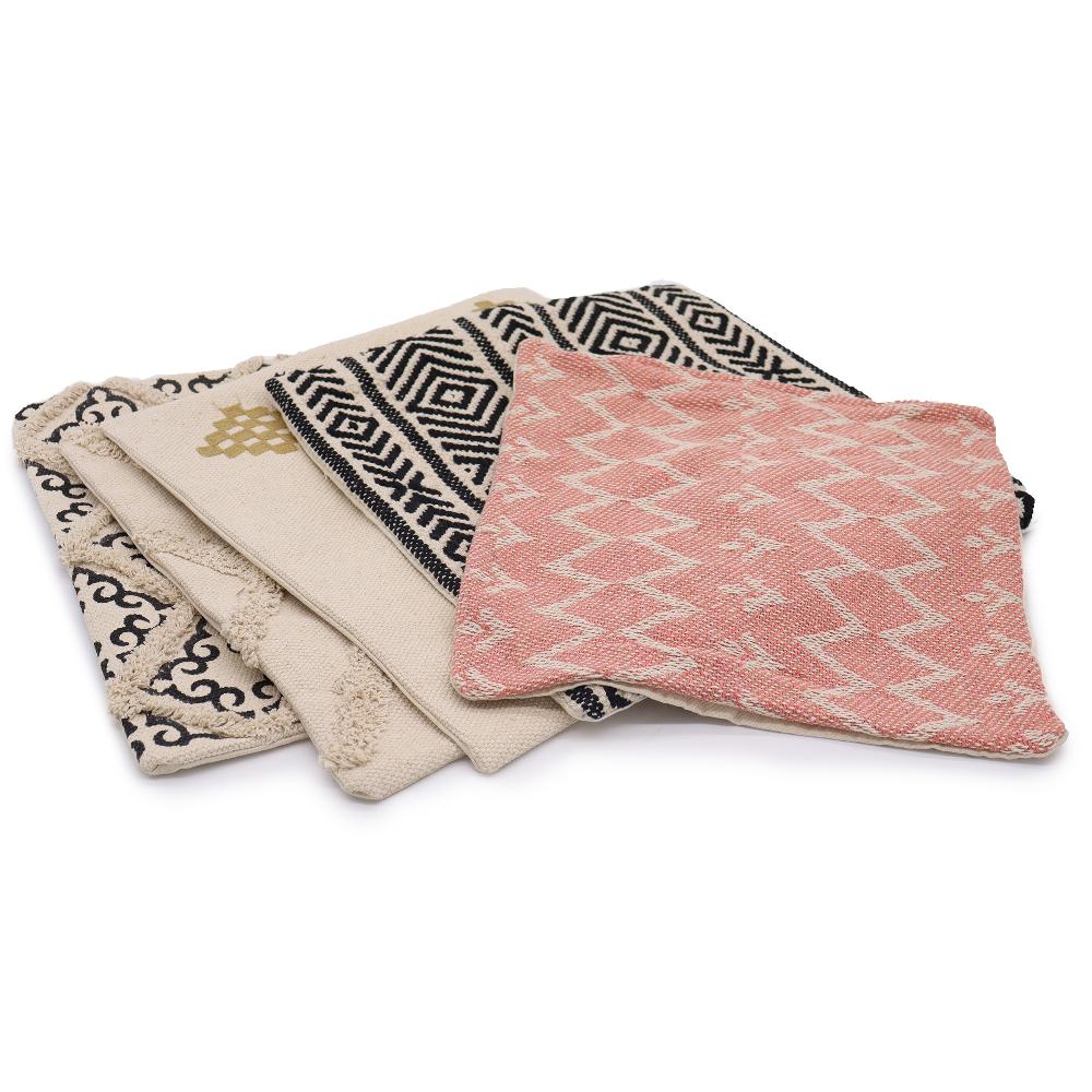 2x Classic Cushion Cover - Herringbone Fine Grey - 40x40cm