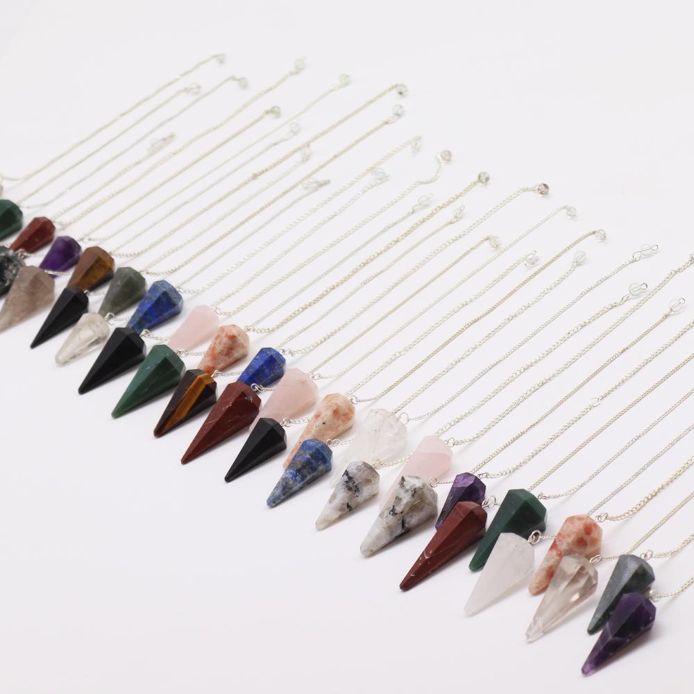 36x Gemstone Pendulum Starter (12x 3 Crystals) 4cm - 6 Sides Pyramids