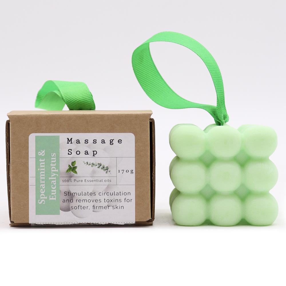3x Boxed Single Massage Soaps - Spearmint & Eucalyptus