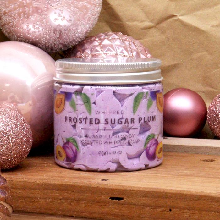 3x Frosted Sugar Plum Whipped Soap 120g