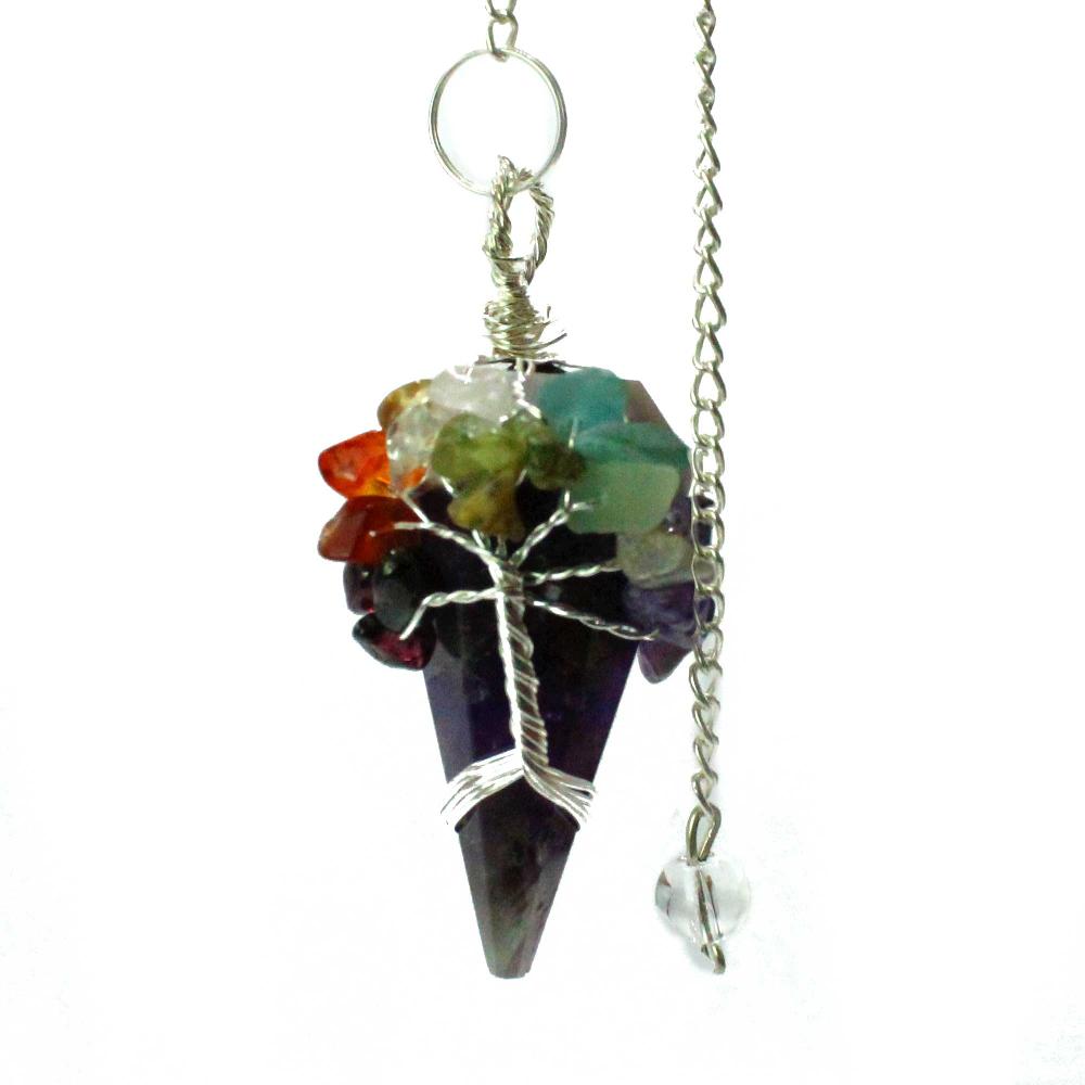 3x Magic Pendulum - Seven Chakra - Amethyst