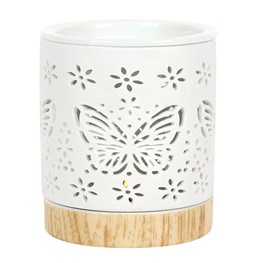 3x Matte Ceramic Butterfly Oil Burner