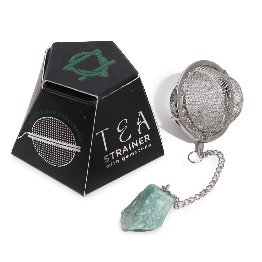 3x Raw Gemstone Tea Strainer - Green Aventurine
