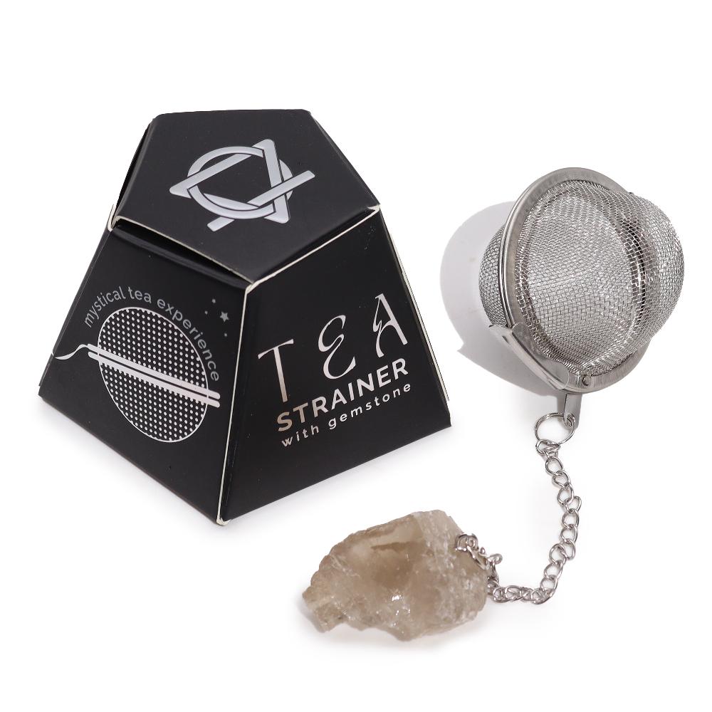 3x Raw Gemstone Tea Strainer - Smoky Quartz