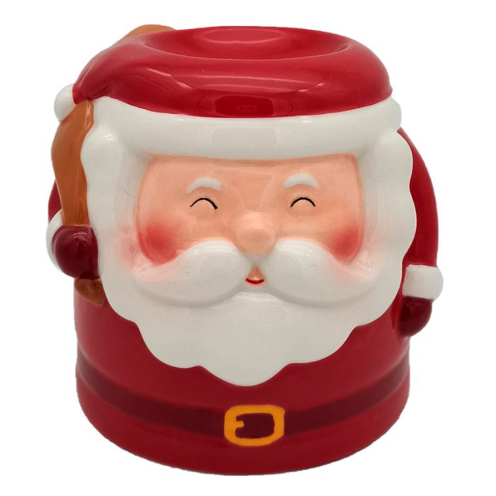 3x Santa Shaped Christmas Ceramic Oil Burner