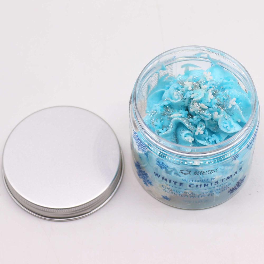3x White Christmas Whipped Soap 120g