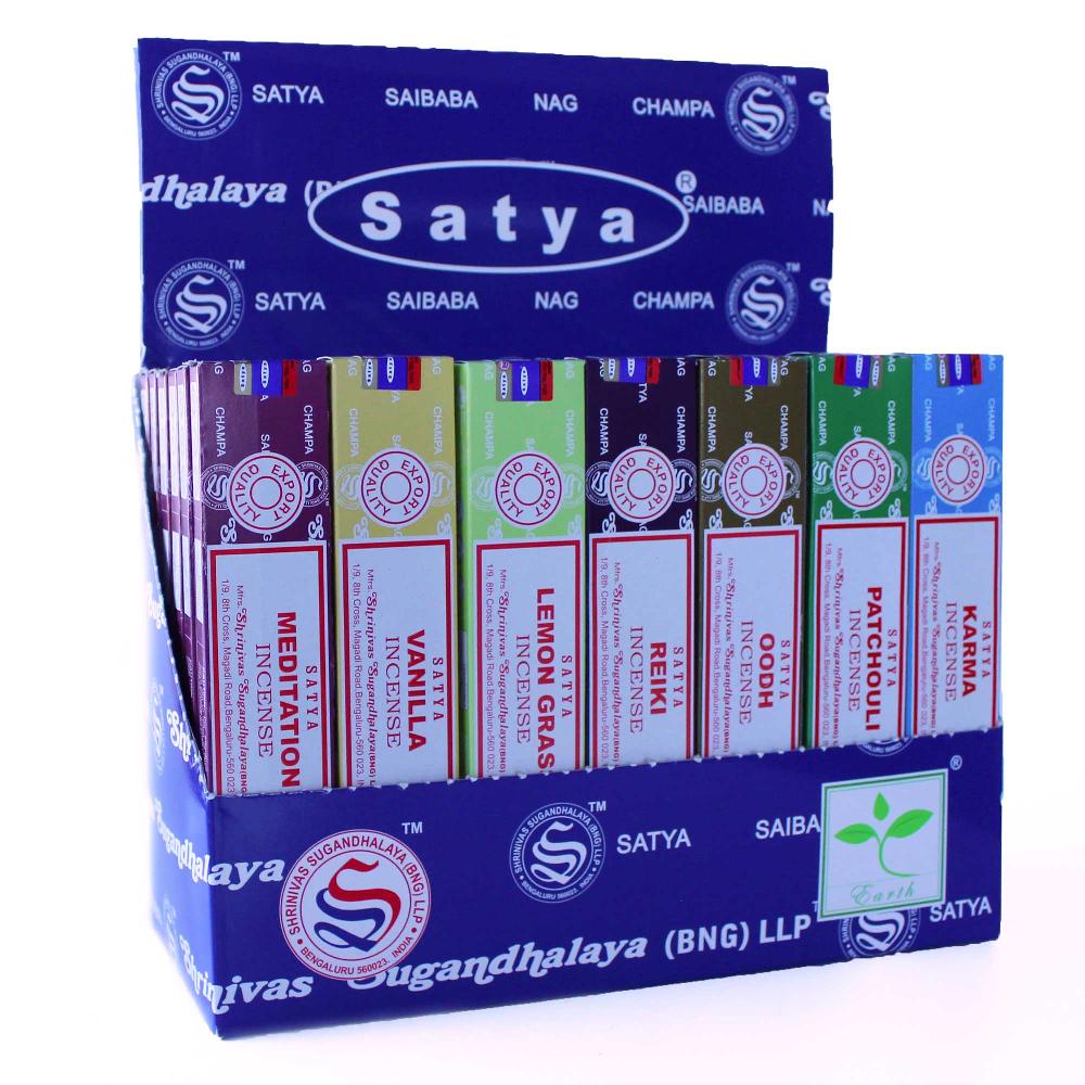 42x Satya Assorted Incense 15 Gms - Display Pack