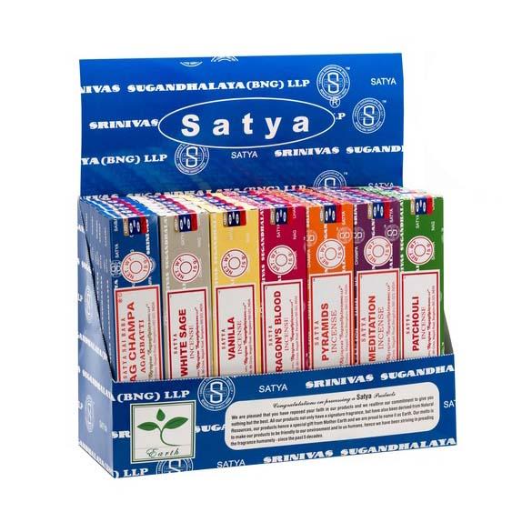 42x Satya Assorted Incense 15 gms in Display Box