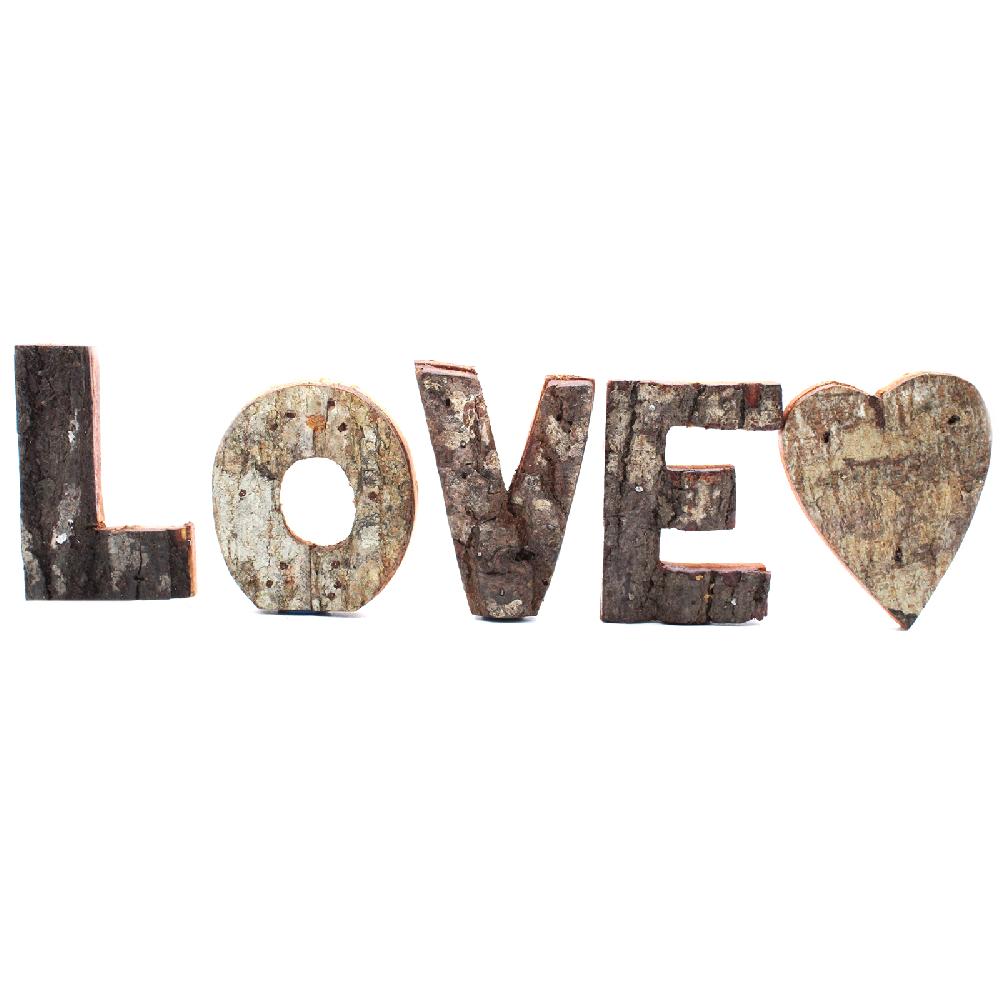 480x Rustic Bark Letter & Number - Display Box & Starter (40 X 12) 7cm