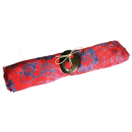 4x Bali Block Print Sarongs - Tropical (4 Assorted Colours)