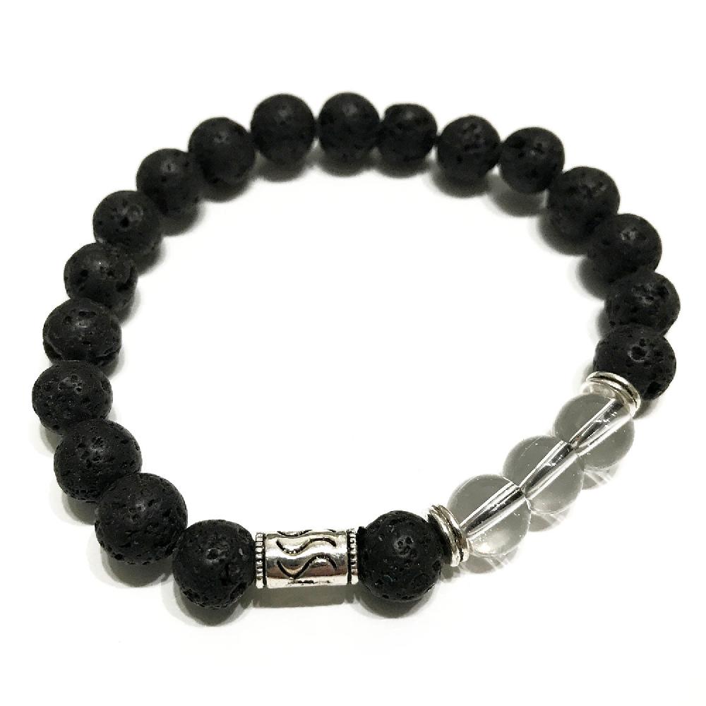 4x Lava Stone Bracelet - Tribal Rock Quartz