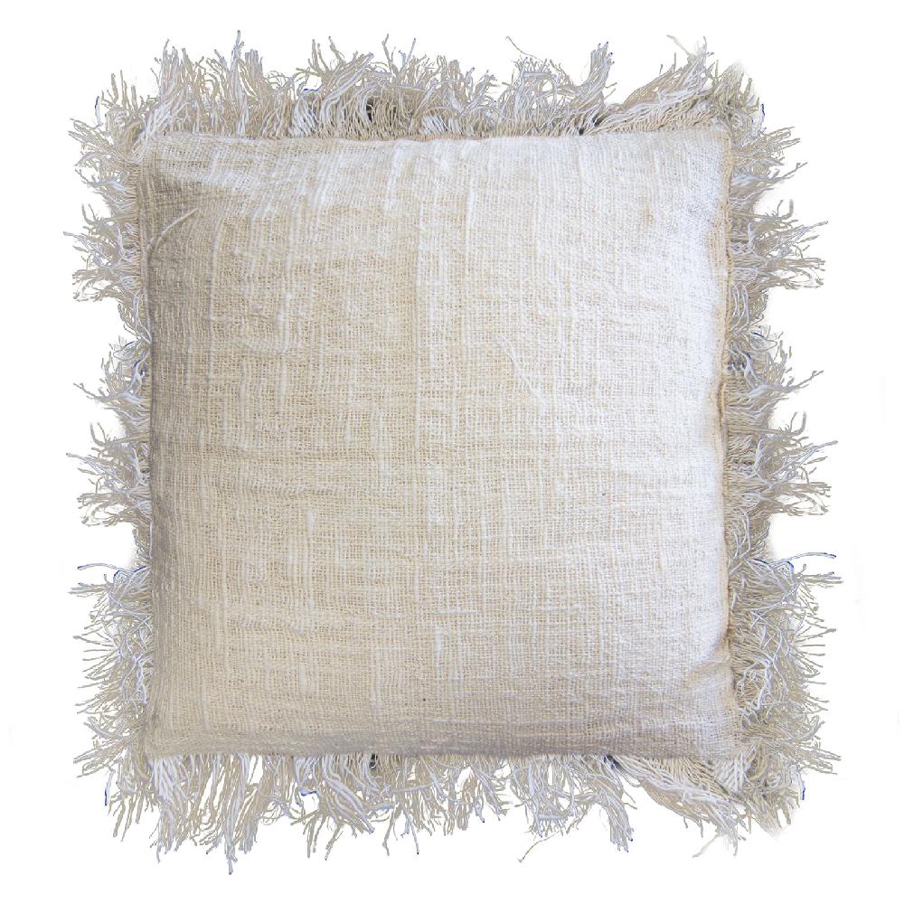 4x Linen Cushion Cover 60x60cm with fringe